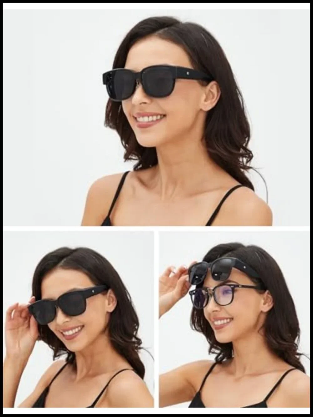 Polarized Fit Over Sunglasses Wrap Around Over Glasses UV Protection TR90